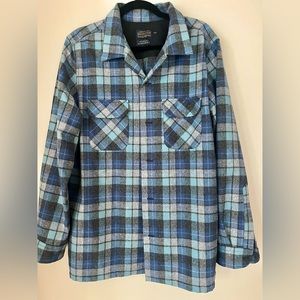 Pendleton Plaid Long Sleeve Button Down Shirt Mens Size Large
